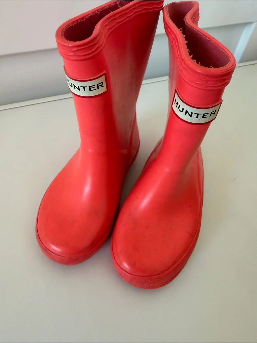 Hunter Kids Bright pink Waterproof Rain Boots